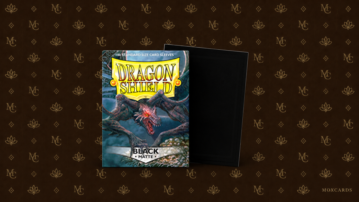 100 Dragon Shield Sleeves - Matte Black — Moxcards