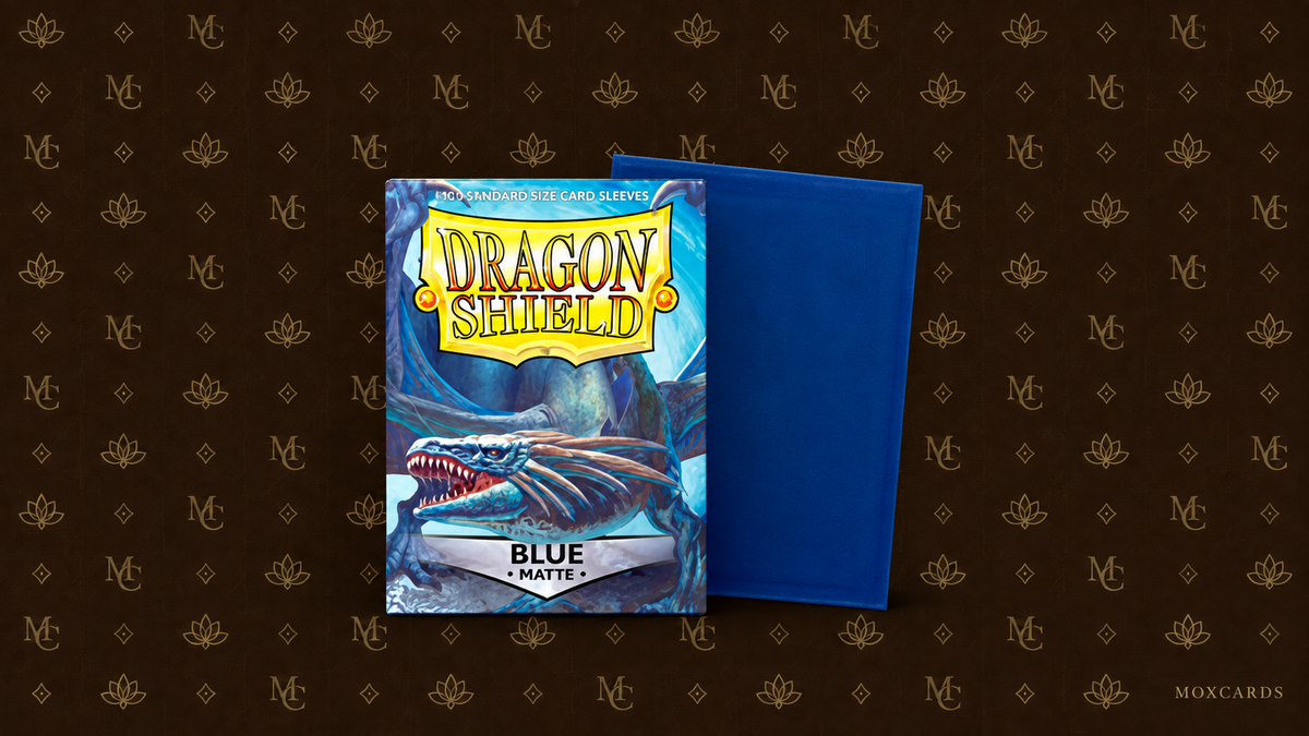 100 Dragon Shield Sleeves - Matte Blue — Moxcards