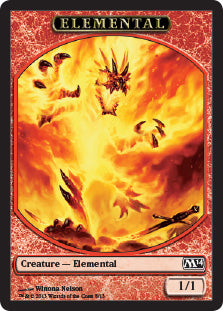 Elemental Token (Red 1/1) (V.2) - Magic 2014 (Token) [M14-T8]