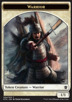 Warrior Token (White 1/1) (V.2) - Khans of Tarkir (Token) [KTK-T4]