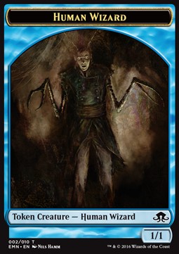 Human Wizard Token (Blue 1/1) - Eldritch Moon (Token) [EMN-T2]