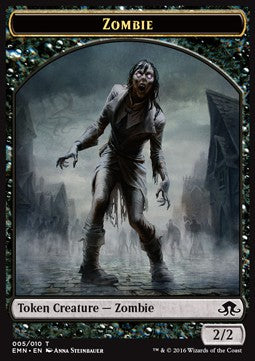 Zombie Token (Black 2/2) (V.3) - Eldritch Moon (Token) [EMN-T5]