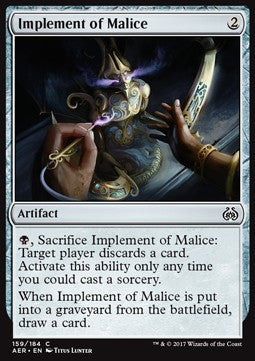 Implement of Malice - Aether Revolt (Common) [AER-159]