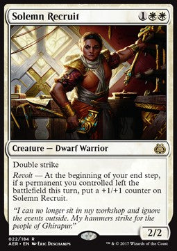 Solemn Recruit - Aether Revolt (Rare) [AER-22]