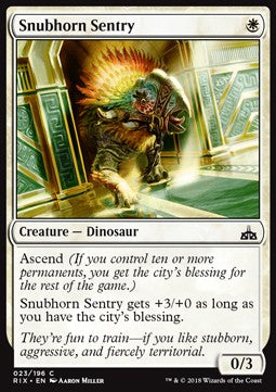 Snubhorn Sentry - Rivals of Ixalan (Common) [RIX-23]