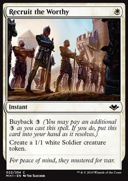 Recruit the Worthy - Modern Horizons (Common) [MH1-22]