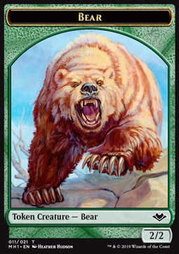 Bear Token (Green 2/2) - Modern Horizons (Token) [MH1-T11]