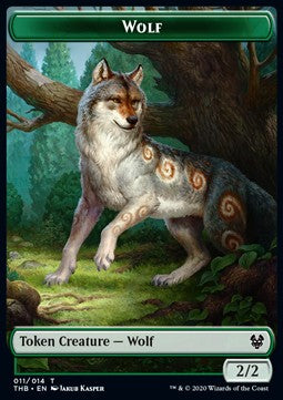 Wolf Token (Green 2/2) - Theros Beyond Death: Extras (Token) [XTHB-T11]