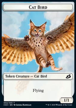 Cat Bird Token (White 1/1) - Ikoria: Lair of Behemoths: Extras (Token) [XIKO-T02]