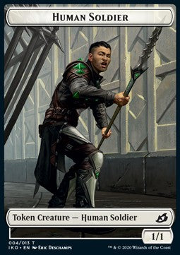 Human Soldier Token (White 1/1) (V.2) - Ikoria: Lair of Behemoths: Extras (Token) [XIKO-T04]