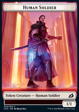 Human Soldier Token (White 1/1) (V.3) - Ikoria: Lair of Behemoths: Extras (Token) [XIKO-T05]
