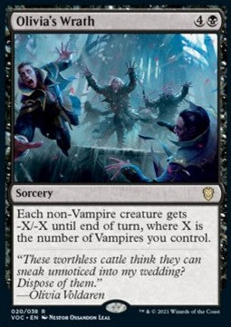 Olivia's Wrath (V.1) - Commander: Innistrad: Crimson Vow (Rare) [VOC-20]
