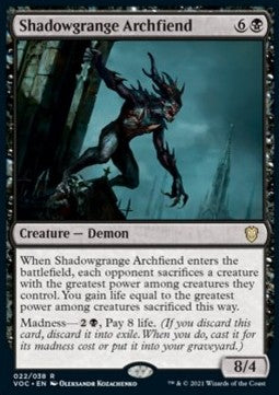 Shadowgrange Archfiend (V.1) - Commander: Innistrad: Crimson Vow (Rare) [VOC-22]