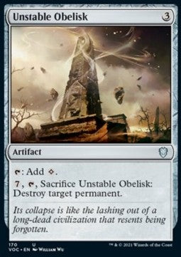 Unstable Obelisk - Commander: Innistrad: Crimson Vow (Uncommon) [VOC-170]