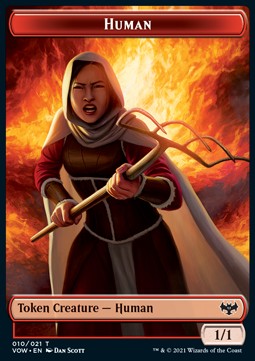 Human Token (Red 1/1) - Innistrad: Crimson Vow: Extras (Token) [XVOW-T10]