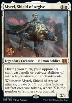 Myrel, Shield of Argive (V.1) - The Brothers' War: Promos (Mythic) [PBRO-18]