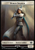 Human Soldier Token (White 1/1) (V.1) - The Lord of the Rings: Tales of Middle-earth: Extras (Token) [XLTR-T01]