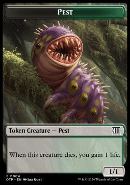 Pest Token (BG 1/1) // Mercenary Token (R 1/1) - Outlaws of Thunder Junction: Tokens (Token) [TOTJ-T 4/10]