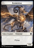 Elemental Token (W 4/4) // Shark Token (U 3/3) - Bloomburrow: Tokens (Token) [TBLB-CT 4/16]
