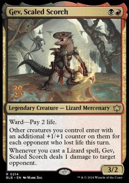 Gev, Scaled Scorch (V.1) - Bloomburrow: Promos (Rare) [PBLB-214]