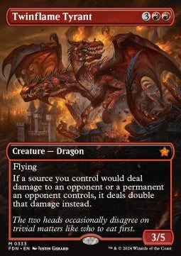 Twinflame Tyrant (V.1) - Magic: The Gathering Foundations: Extras (Mythic) [XFDN-333]