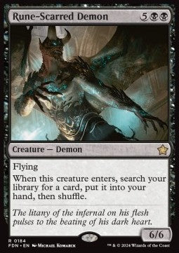 Rune-Scarred Demon - Magic: The Gathering Foundations (Rare) [FDN-184]