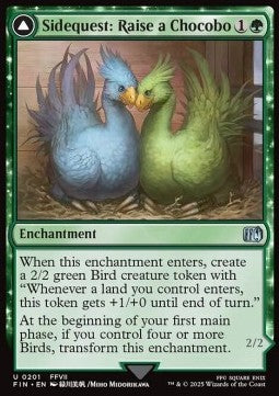 Sidequest: Raise a Chocobo // Black Chocobo - Magic: The Gathering - FINAL FANTASY (Uncommon) [FIN-201]