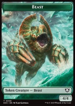 Beast Token (G 4/4) // Elemental Token (G 5/3) - Edge of Eternities: Tokens (Token) [TEOE-CT 6/7]
