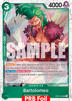 Bartolomeo (OP07-031) (V.2) - The Best Vol.2 (Uncommon) [PRB02-OP07-031]