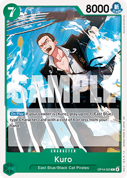 Kuro (OP14-025) - The Azure Sea's Seven (Common) [OP14-025]