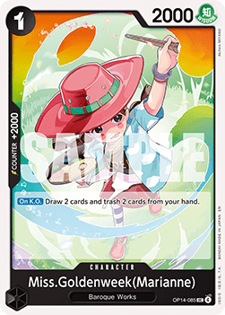 Miss.Goldenweek(Marianne) (OP14-085) - The Azure Sea's Seven (Uncommon) [OP14-085]