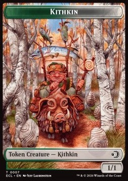 Kithkin Token (GW 1/1) // Treasure Token - Lorwyn Eclipsed: Tokens (Token) [TECL-T 7/10]