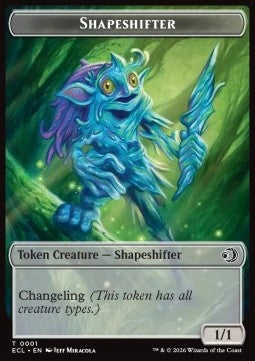 Shapeshifter Token (C 1/1) // Merfolk Token (WU 1/1) - Lorwyn Eclipsed: Tokens (Token) [TECL-T 1/8]
