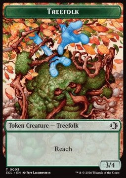 Treefolk Token (G 3/4) // Goblin Token (BR 1/1) - Lorwyn Eclipsed: Tokens (Token) [TECL-T 3/6]