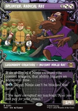 Splinter, Radical Rat - Teenage Mutant Ninja Turtles: Extras (Rare) [XTMT-251]