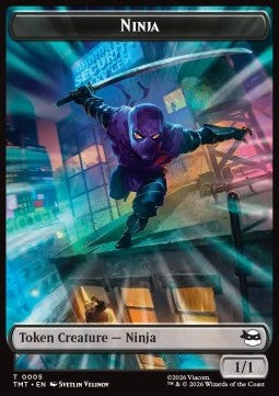 Ninja Token (B 1/1) // Food Token - Teenage Mutant Ninja Turtles: Tokens (Token) [TTMT-T 5/8]