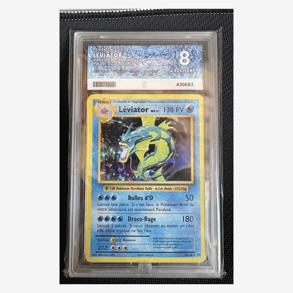 Gyarados 34/108 — Pure Grading 8 — carte réelle