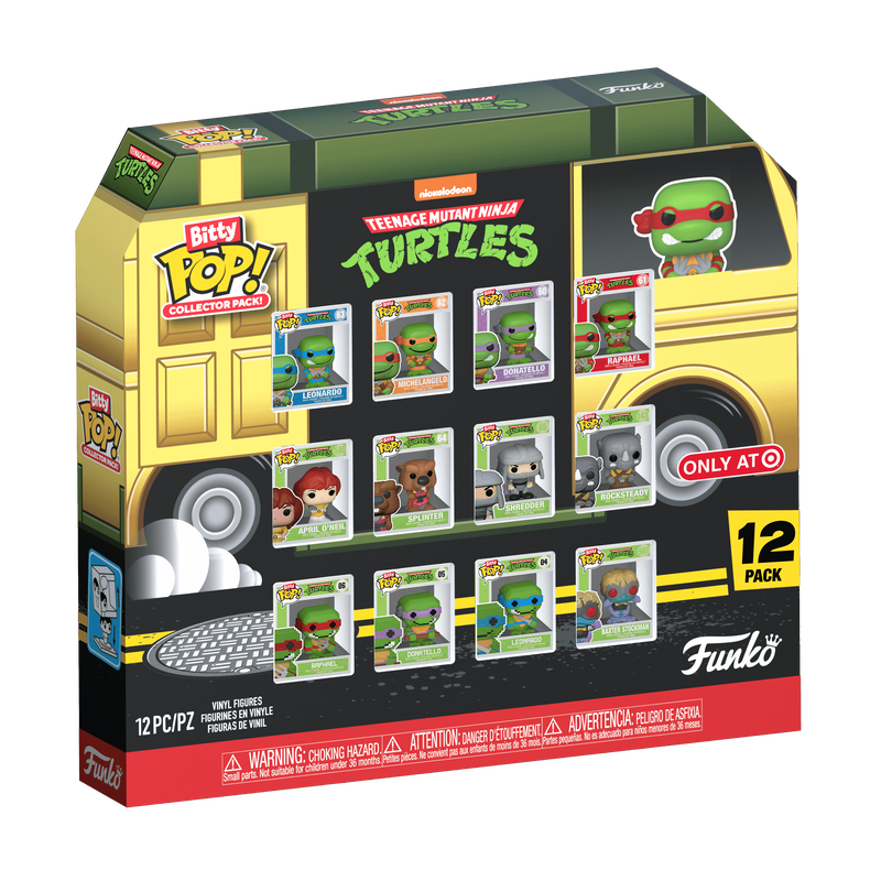 Funko Bitty Pop! Teenage Mutant Ninja Turtles Collector Pack 12 - visuel officiel