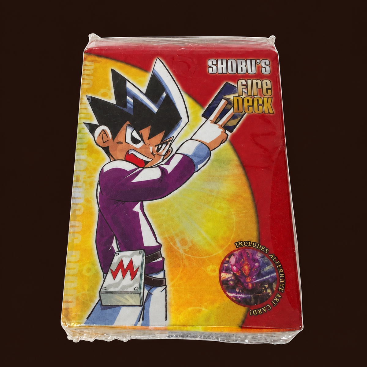 Shobu's Fire Deck — dark brown background with a fine light outline