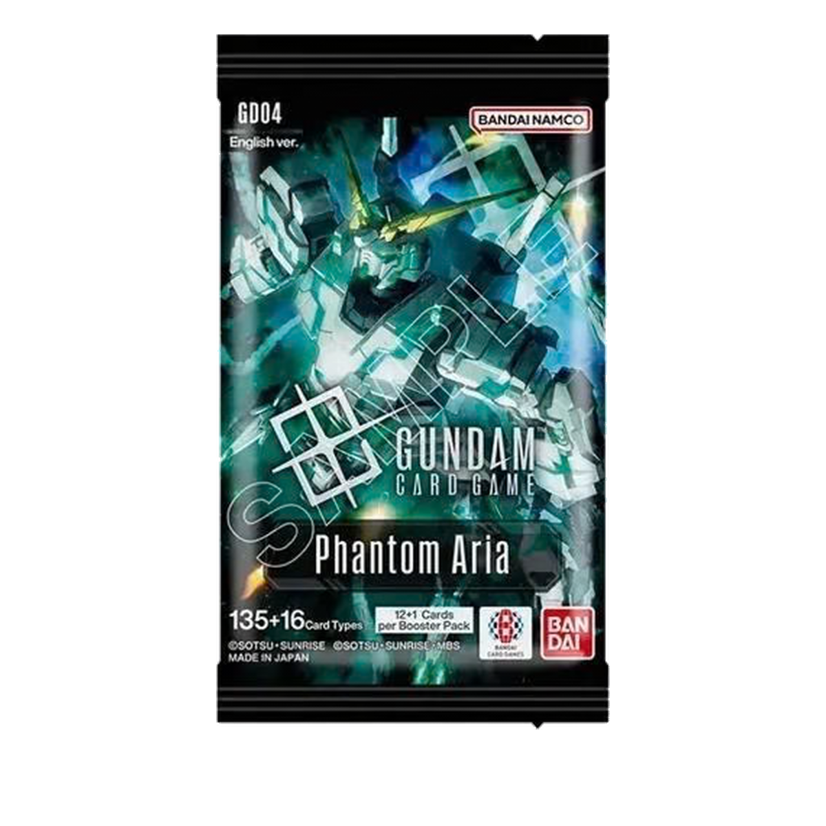 Gundam GD04 Phantom Aria — Booster Pack — English — product image on transparent background
