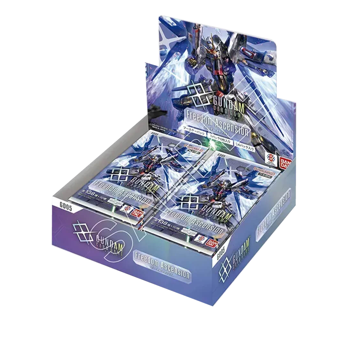 Gundam GD05 Freedom Ascension — Booster Box (24 packs) — Japanese — product image on transparent background