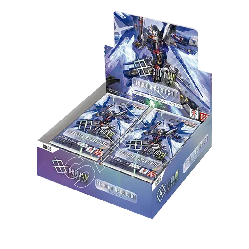 Gundam GD05 Freedom Ascension — Booster Box (24 packs) — Japanese — product image on transparent background
