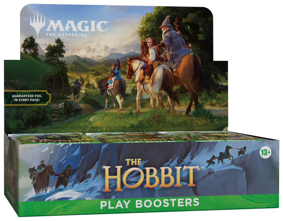 Boîte scellée de 30 boosters de jeu Magic Le Hobbit — visuel officiel sur fond transparent