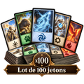 Lot de 100 jetons — illustration sur fond transparent