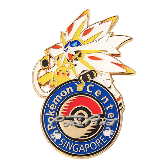 Pin Pokémon Center Singapore Solgaleo et Pikachu