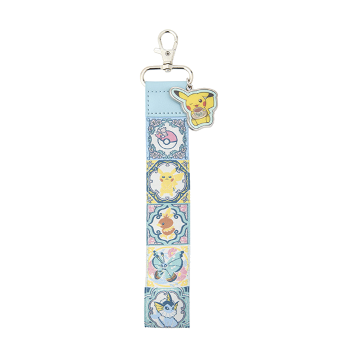 Pokémon Center Singapore — porte-clés Pikachu bleu, fond transparent