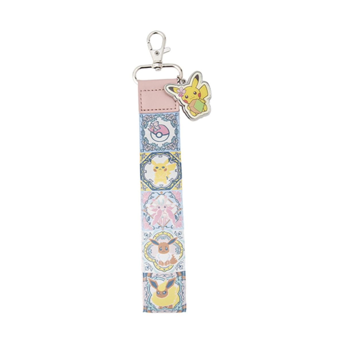 Pokémon Center Singapore — porte-clés Pikachu rose, fond transparent