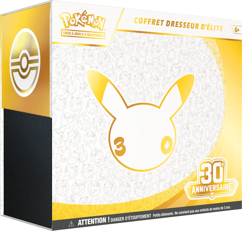 Pokémon 30th Anniversary Elite Trainer Box — French — transparent background