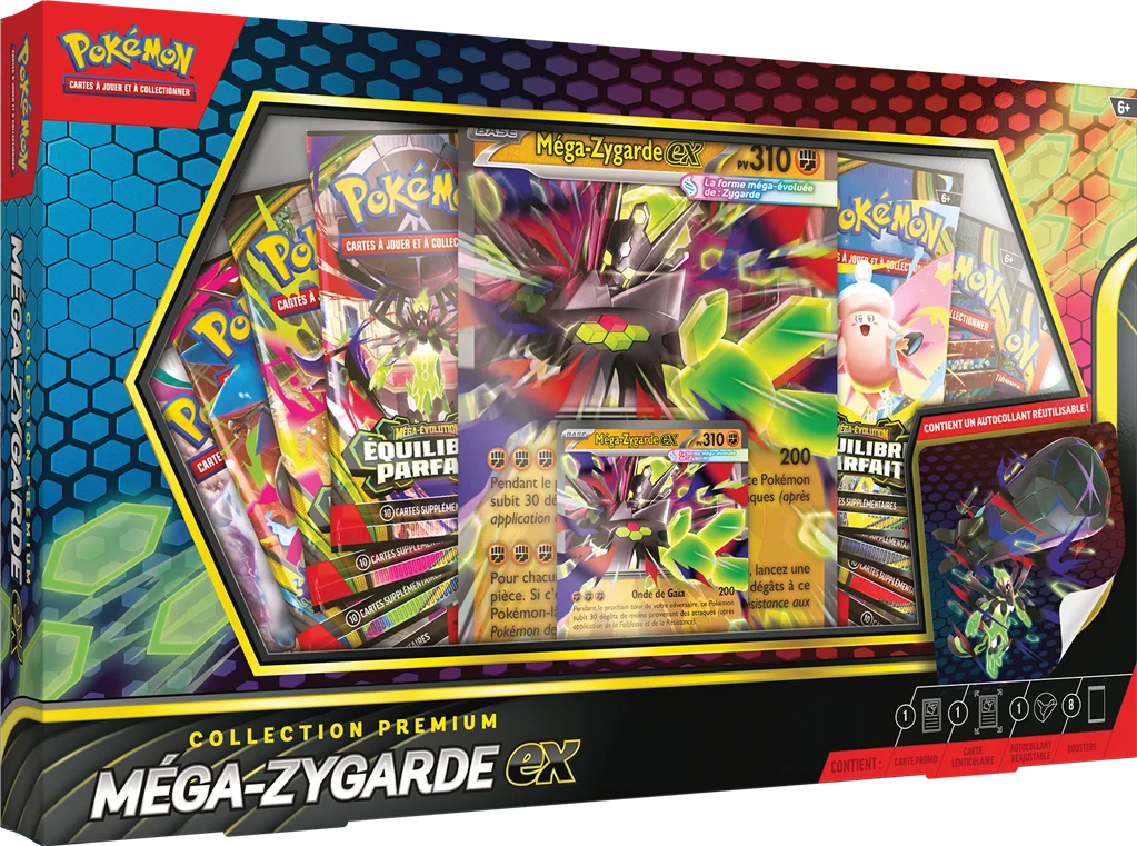 Pokémon Mega Zygarde ex Premium Collection — French — transparent background