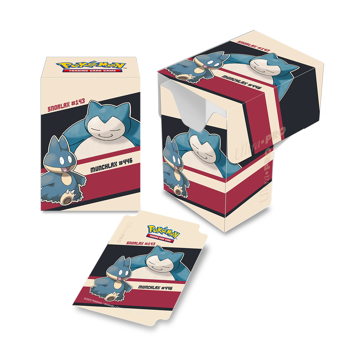 Ultra PRO Snorlax & Munchlax Full-View Deck Box — visuel officiel détouré